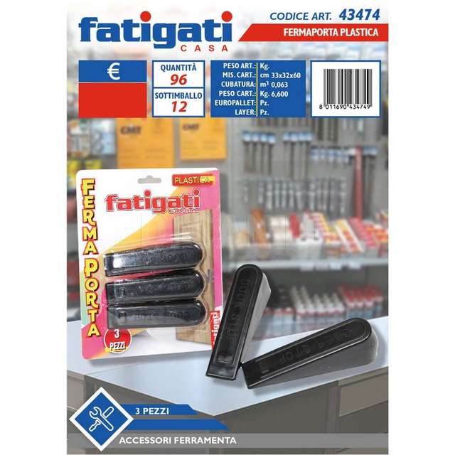 Fermaporta plastica 3pz - Principale