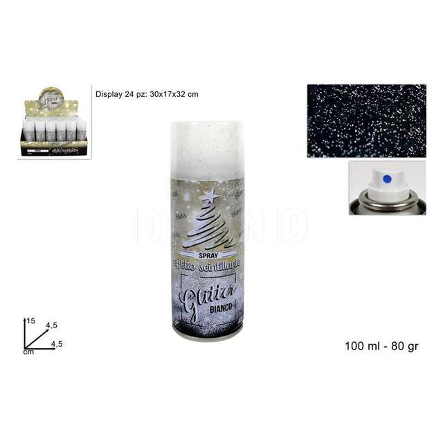 Bomboletta glitter bianco100ml 80grxf011white - Principale
