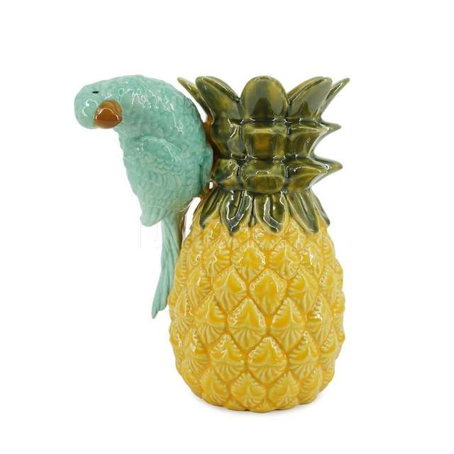 Vaso lysor ananas con uccellino d21x26h in ceramica - Principale