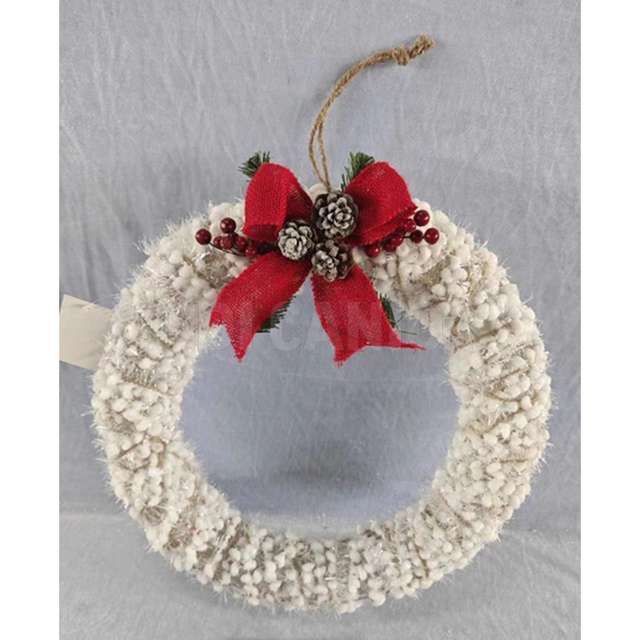 Corona c/fiocco c/bacche d.40cm. iiii mis. - linea neve - Principale