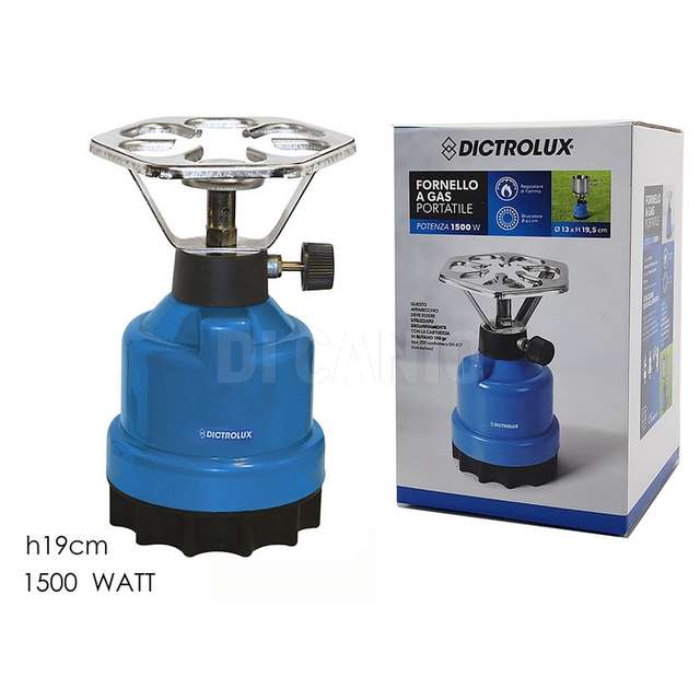 Fornello a gas portatile 1500w azzurro - Principale