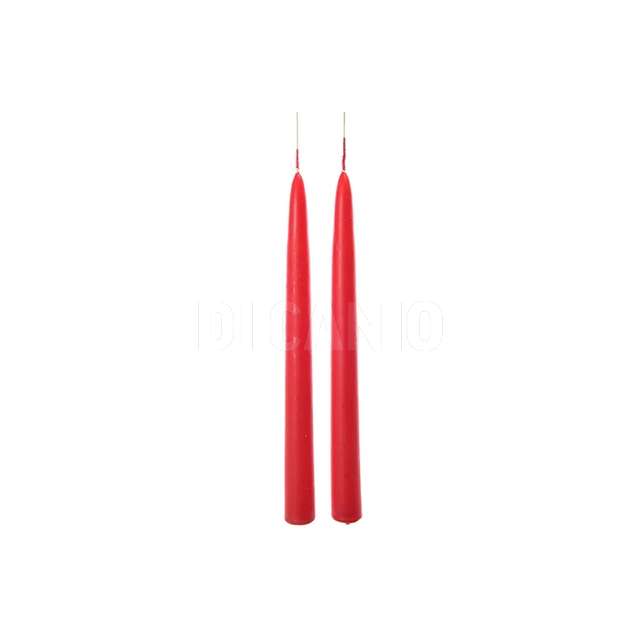 Coppia candele a stelo lucide rosse cm.25 - Principale