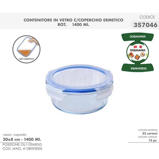 Contenitore ermetico tondo 1400 ml - Principale