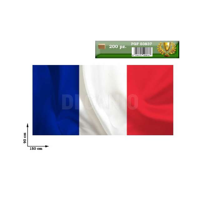 Bandiera nazione francia 90x150 asta noninclusa - Principale