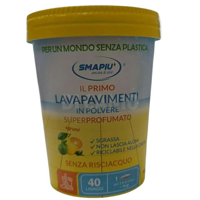 Smapiu lavapavimenti in polvere agrumi - barattolo carta 400 g - Principale