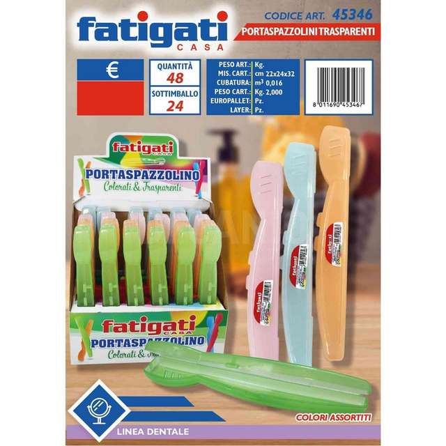 Portaspazzolini trasparentti colorati - Principale