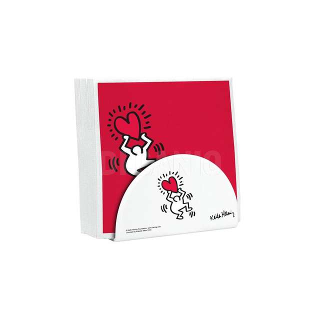 Porta tovagliolo keith haring love bbsin melamina doppia - Principale