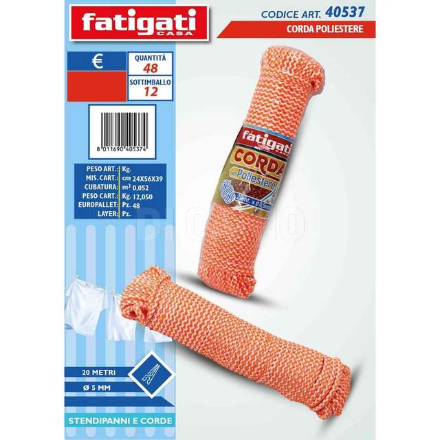 Corda stendibucato 5 mm polistere 20 mt - Principale