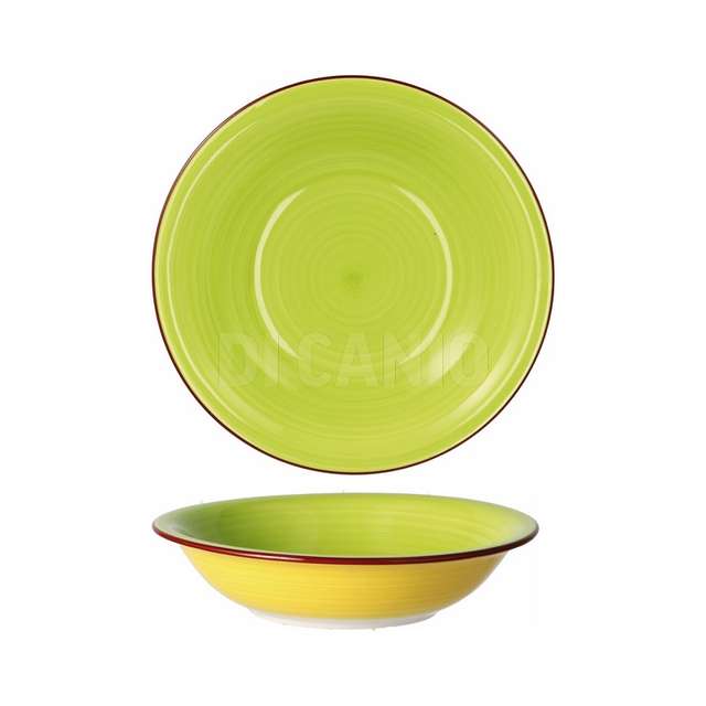 Piatto fondo ceramica linda verde dm.20 - Principale