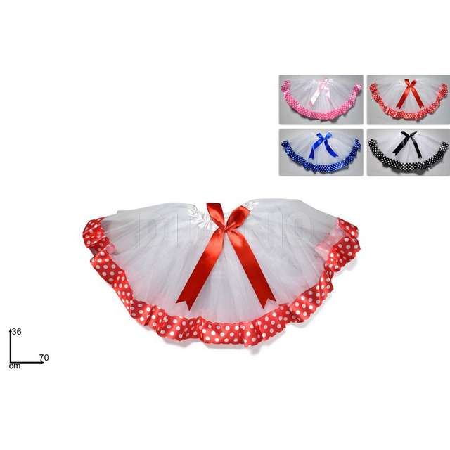 Gonnellino tulle pois 4 colori - Principale