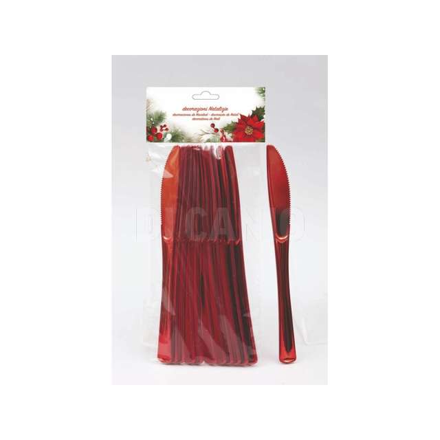 12 coltelli plastica rossi cm.20 in bst - Principale