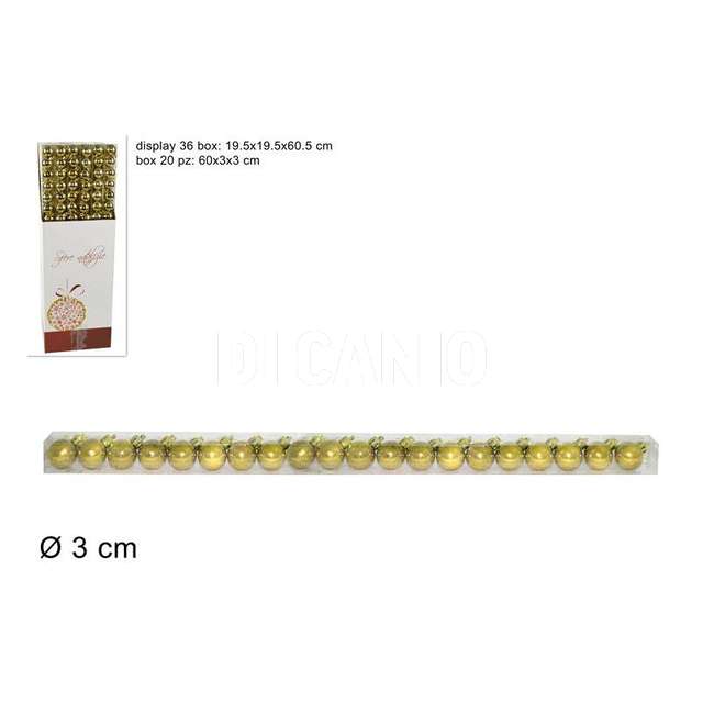 Palla 3cm 20pz in pvc box oro sm-d1601g - Principale