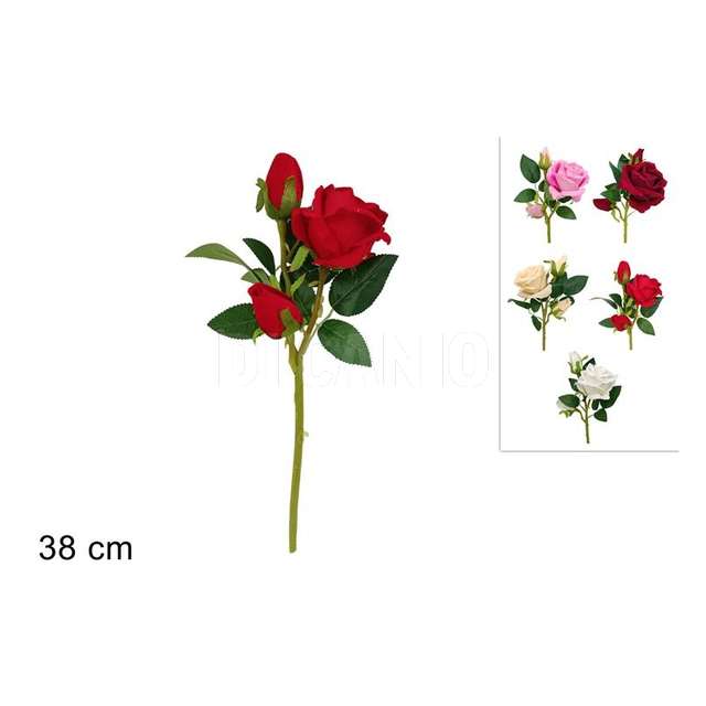 Stelo 3 rose cm..38 colori assortiti - Principale