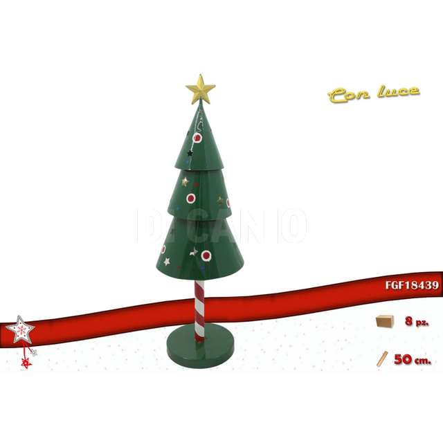 Albero metallo luminoso 2 ass 50cm - Principale