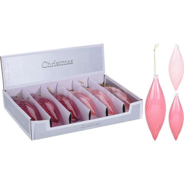 Goccia vetro 21 cm. rosa 2 ass. - Principale