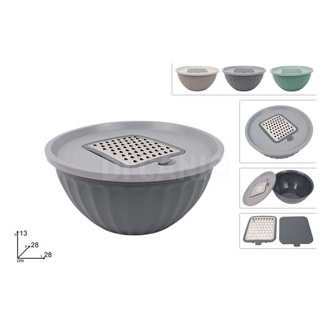 Coppa lt.5 con coperchio mixer e grattugia - Principale
