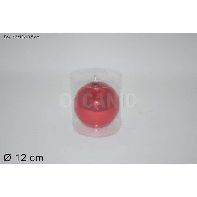 Palla vetro 12cm lucida rosso - Principale
