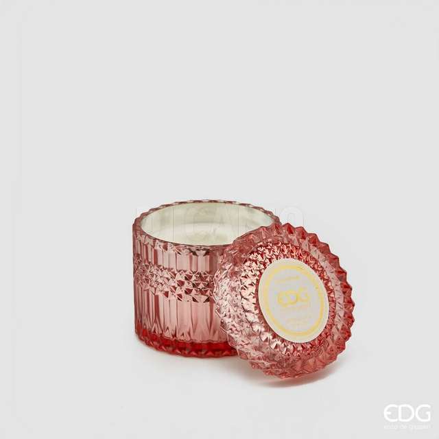 Candela crystal c/vaso h10,5 d10,5 moroccan rose edg - Principale
