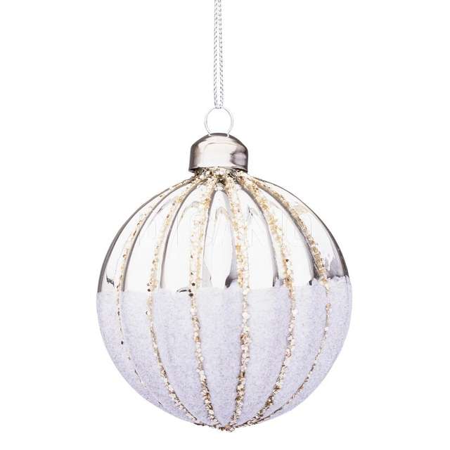 Sfera vetro segment argento diametro 80 - Principale