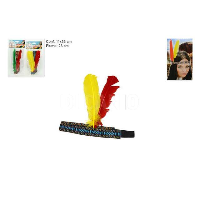 Fascia indiano con 2 penne - Principale