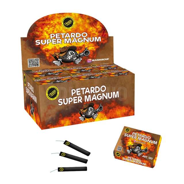 Scatolina 20 colpi petardo super magnumi razzi 120 - Principale