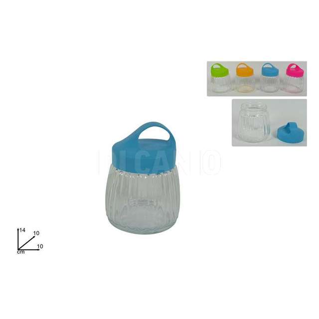 Barattolo vetro con coperchio 4 colori - Principale