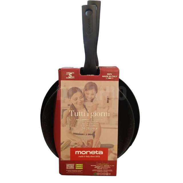 Set padelle cm.24+28 induzione moneta tutti i giorni. - Principale