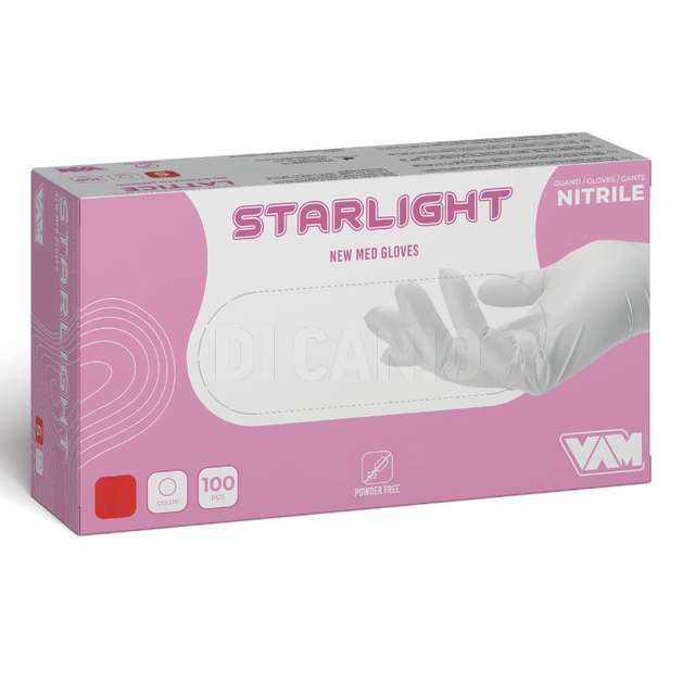 Conf. 100 pz guanti lattice bianco starlight tg.m - Principale