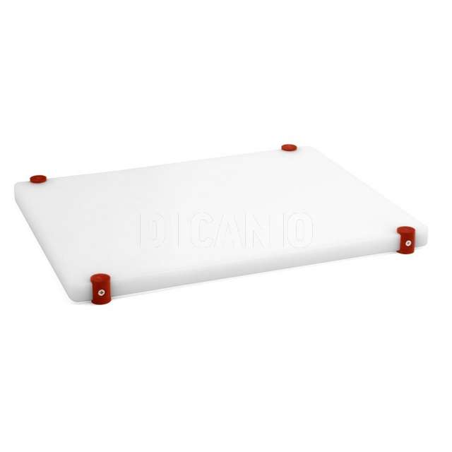 Tagliere pe con piedini antiscivolo bianco cm.60x40x2 bisetti.-tgp6040-- - Principale