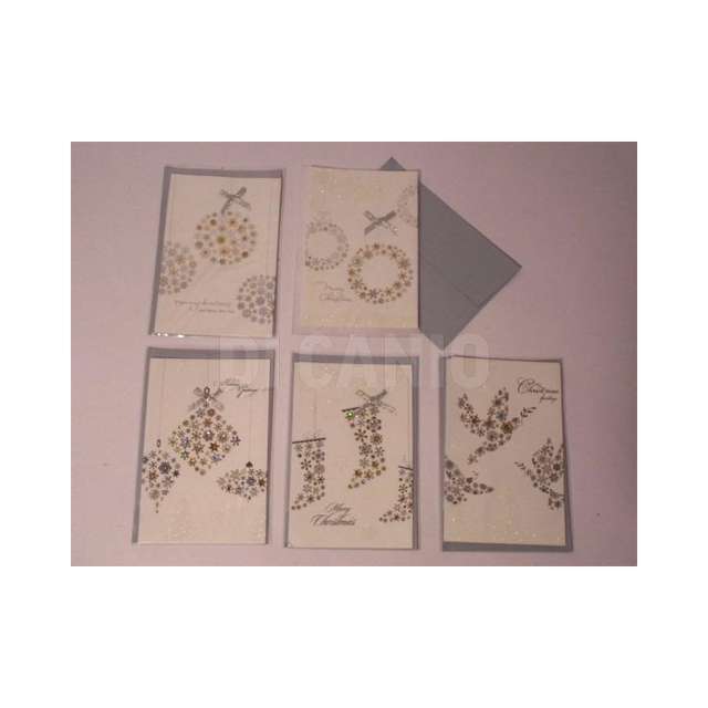 Biglietto decoro sfere 22x15,5cm. creare - Principale