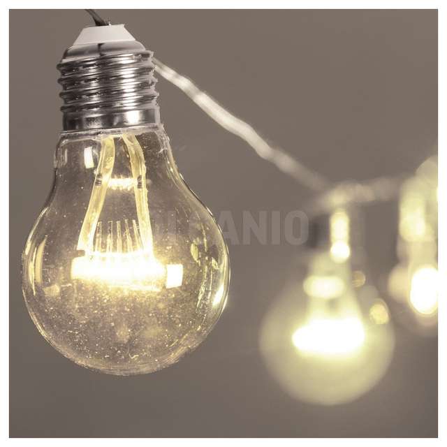 Catena 10 lamp goccia 60 miniled classic dm.55xh95mm prol fissa 24v esterno cav - Principale