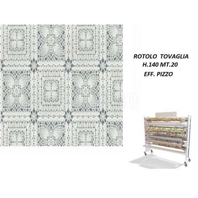 Rotolo tovaglia pizzo quadro h.140 mt.20 0046140000hnono gem. - Principale