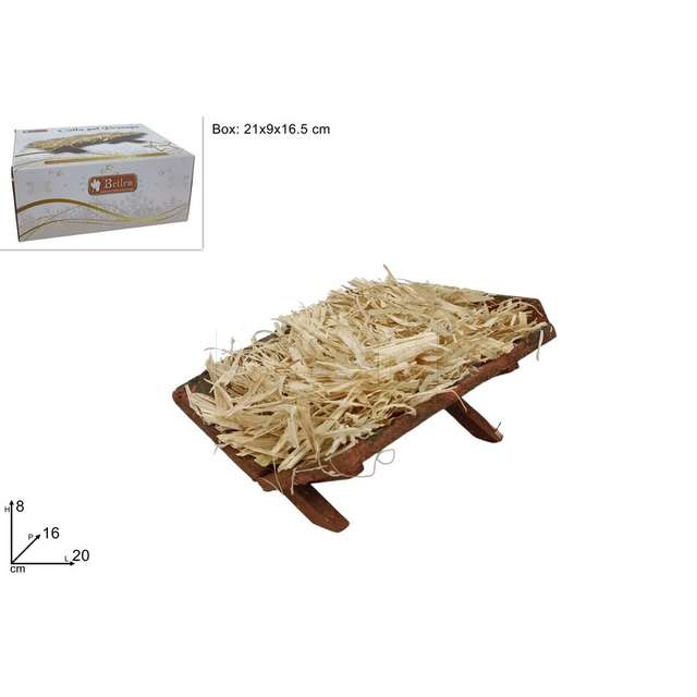 Culla c paglia chiara 20cm - Principale