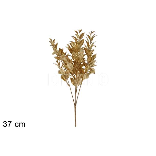 Stelo foglie glitterate 37 cm. oro - Principale