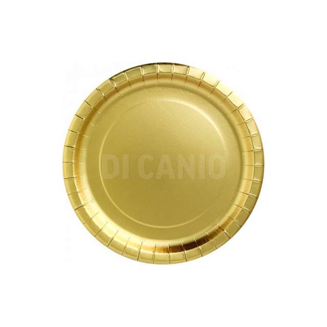 Set 8 piatti tondi 18 cm. oro - Principale