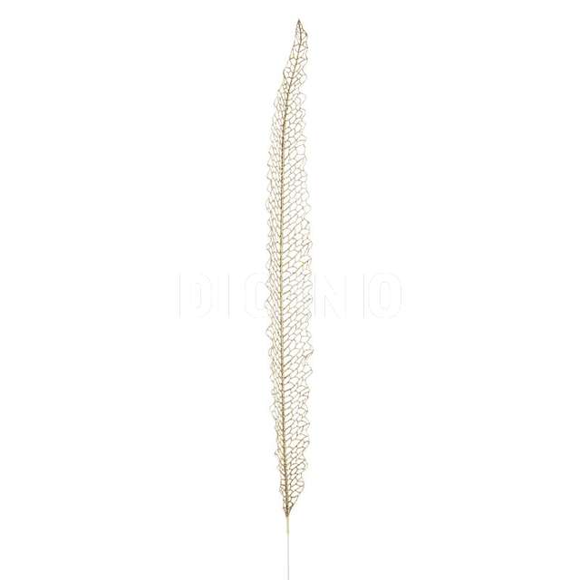 Foglia lineare oro glitter h97cm plastica fil di ferro 10x97h - Principale
