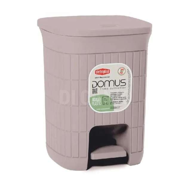 Pattumiera da bagno domus lt.6 greige stefanplast - Principale