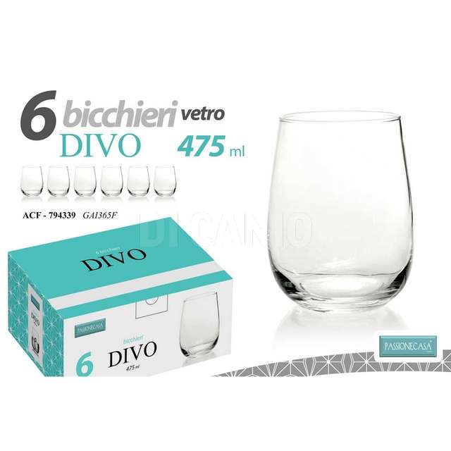 6 bicchieri divo 475cc gai365f - Principale