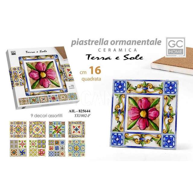 Piastrella assortite terra e sole 16cm - Principale