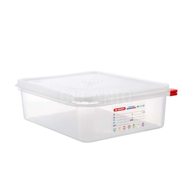 Contenitore c/c pp. gn 1/2 100mm l.6.5 325x265x100mm trasparente araven - Principale