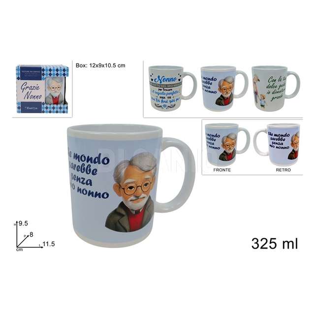 Tazzone mug 325 ml nonno 3 assortito - Principale