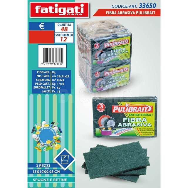 Fibra abrasiva 3pz pulibrait 16x10 - Principale