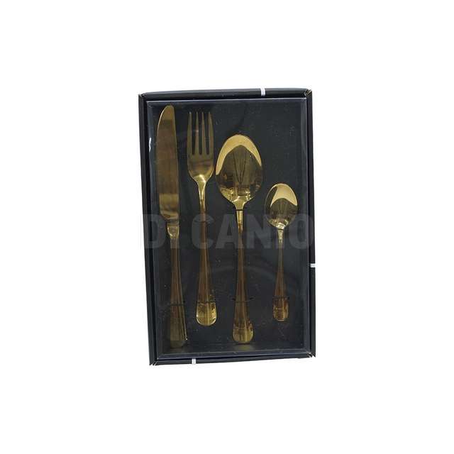 Box posate acciaio 24pz oro - Principale