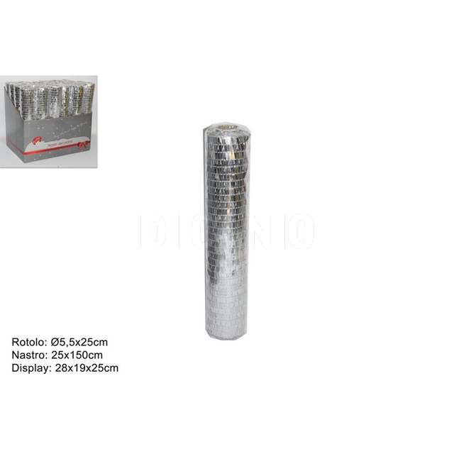 Rotolo 25x150 cm. paillettes silver - Principale