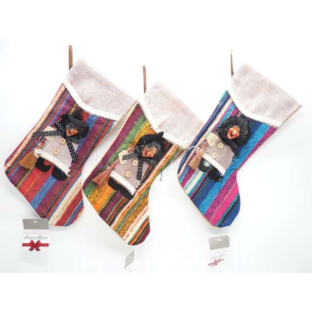 Calza c/befana h30x18cm - 3ass.ti - Principale