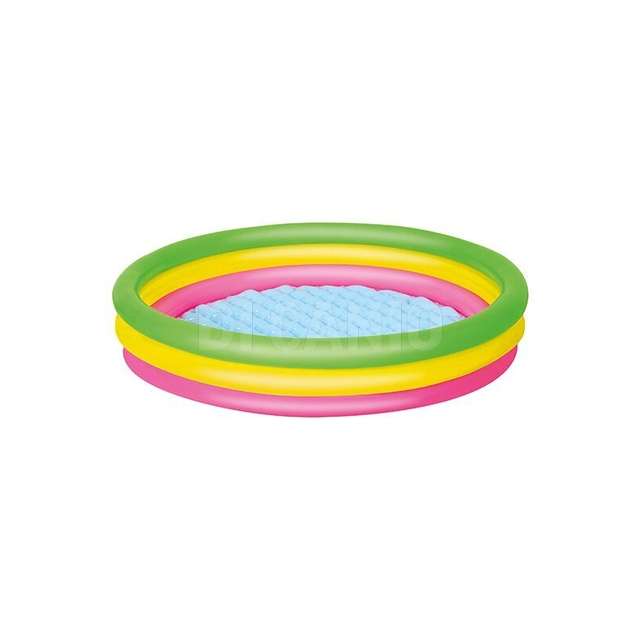 Piscina summer 3 anelli color con fondogonfiabile cm. 102x25 bestway - Principale
