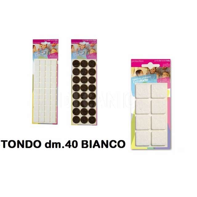 Feltrini autoadesivi bl. maxi dm.40 biano jumbo - Principale