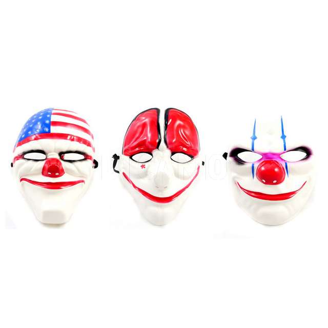 Maschera plastica clown horror 3 modelli assortiti - Principale