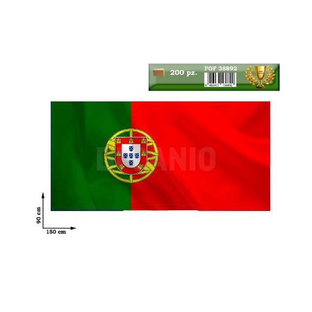 Bandiera nazione portogallo 90x150 asta non inclusa - Principale