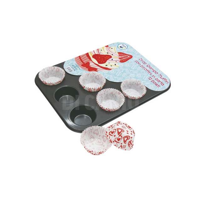 Stampo dolce drop muffin 12 pz con pirottini - Principale